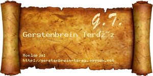 Gerstenbrein Teréz névjegykártya